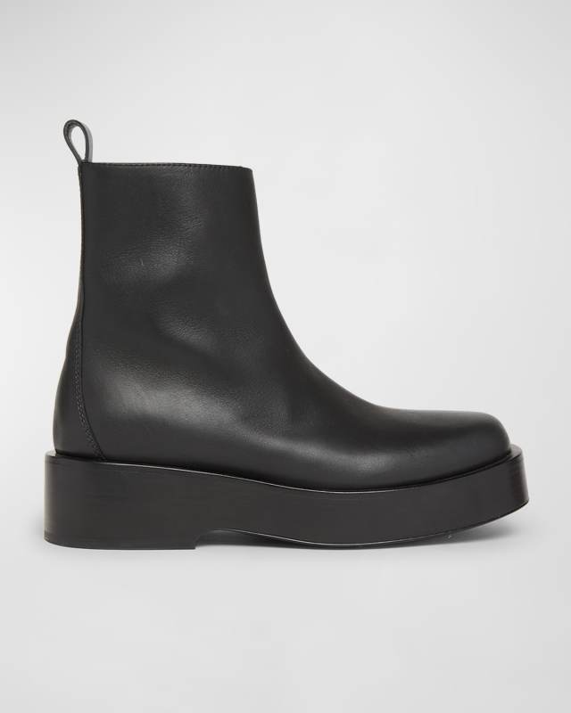 Torino Leather Moto Ankle Boots